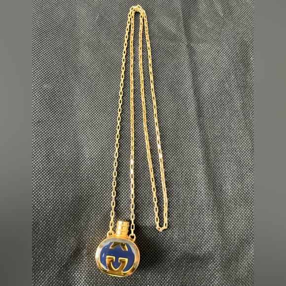 Auth Gucci GG Interlocking Bottle Pendant Necklaces - Picture 3 of 9
